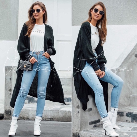 Sweaters - Black Knit Cardigan